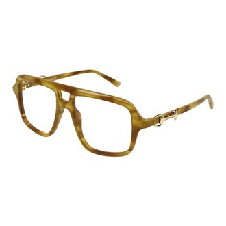 Gucci Glasses, female, Brown, Size: 55 MM Navigator Frame Sunglasses
