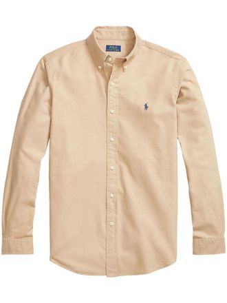 Polo Ralph Lauren Polo Pony button-up cotton shirt - men - Cotton - L - Neutrals