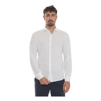 Gran Sasso Franse Hals Textuur Polo Shirt - Heren - Zakelijke Overhemden - Wit - 4XL - Katoen - Overhemden