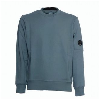 C.P. Company Long-Sleeve Blue Cotton Crew Neck Shirt