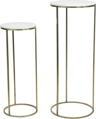 Light & Living Conjunto De Columnas Light & Living Ricardo Blanco M&aacute;rmol Y