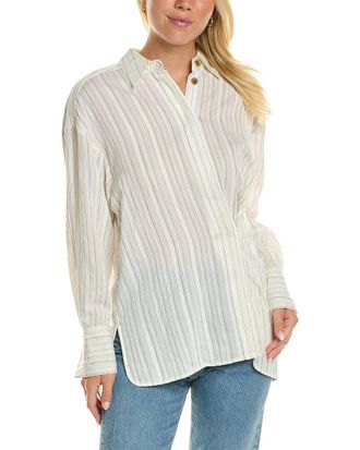 Rebecca Taylor Long Sleeve Stripe Jacquard Top Size 14 popular