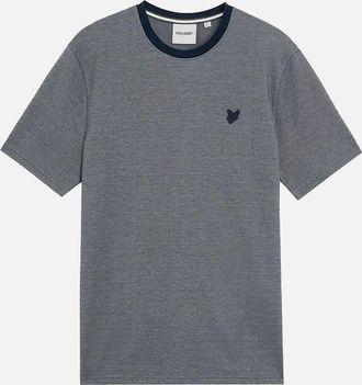 Lyle & Scott Mens Lyle & Scott Two Tone Pique T-Shirt Chambray Blue - Size: 44