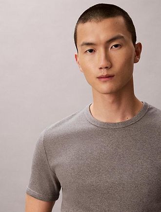 Calvin Klein Camiseta Slim De Canal&eacute; Insignia