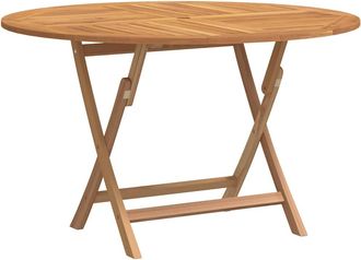 vidaXL Mesa De Jard&iacute;n Plegable Madera Maciza De Teca &Oslash; 110x75 Cm Vidaxl