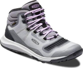 Keen Womens Tempo Flex Mid Hiking Boot In Steel Grey/african Violet