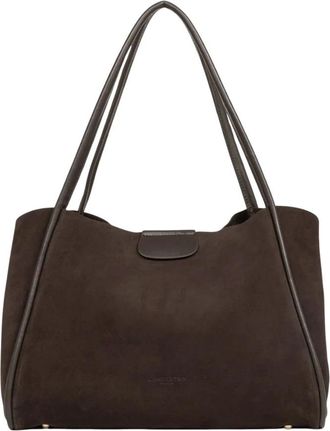 Lancaster Suede Ida Tote - Dames - Tassen - Bruin - Maat: ONE Size Su&egrave;de