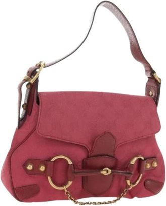 Gucci Pre-owned Shoulder Bag - Dames - Vintage Schoudertas - Roze - ONE Size - Leer - Vintage
