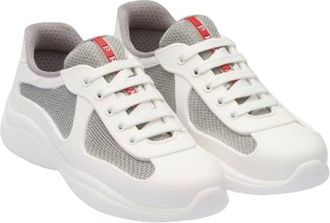 Prada White Americas Cup Soft Trainers Size 37