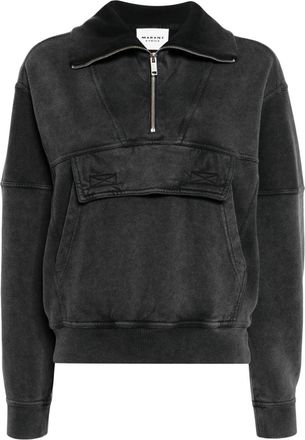 Isabel Marant Phenix zip-up cotton sweatshirt - women - Cotton - 34 - Grey