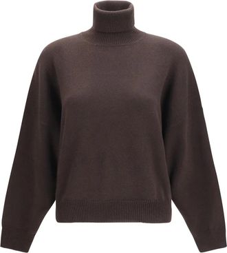 Brunello Cucinelli Maglione Girocollo in Cashmere - - Knitwear - Donna - Marrone - L