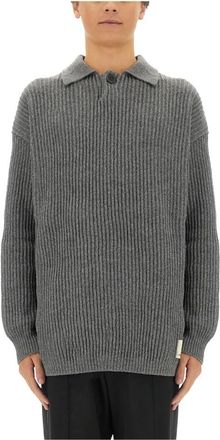 Emporio Armani Sweater - Heren - Ronde hals truien - Grijs - M - Truien & Vesten