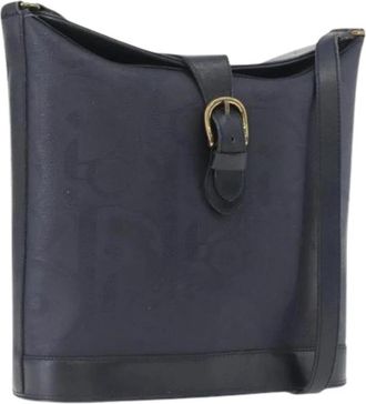 Dior Pre-owned Trotter Canvas Schoudertas - Dames - Vintage Schoudertas - Blauw - ONE Size - Vintage