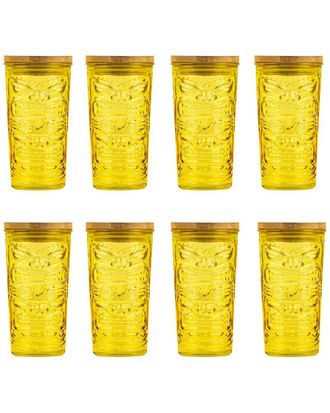 10 Strawberry Street Set Of 8 Tiki Sipper Glasses