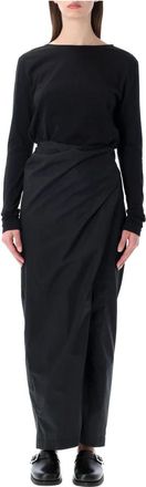 Our Legacy Twisted Jersey Jurk - Dames - Maxi kleedjes - Zwart - 2XS - Katoen - Kleedjes