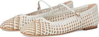 Veronica Beard Ellie Woven Womens Shoes White/Beige Woven Leather : 8.5 M
