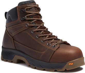 Timberland TiTAN EV Composite Toe Work Boot in Dark Brown Full Grain at Nordstrom, Size 10.5