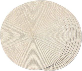 OEM Piezas, Posavasos, Posavasos Tejidos, Mantel Individual, Posavasos Antideslizante, Posavasos Para T&eacute;, 38 Cm, Lavable, Beige