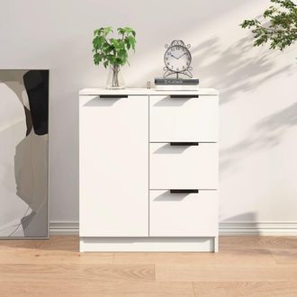 vidaXL Aparador De Madera Contrachapada Blanco 60x30x70 Cm Vidaxl