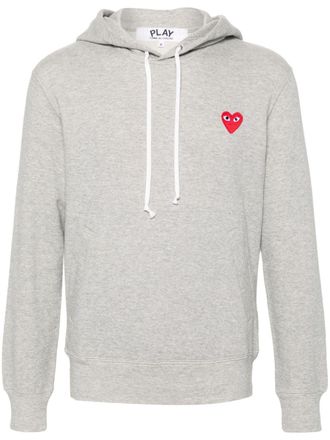 Comme Des Garçons Hoodie met hartpatch - Grijs