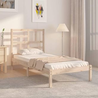 Berkfield Home Bed Frame Solid Wood 90X190 cm Single in Brown