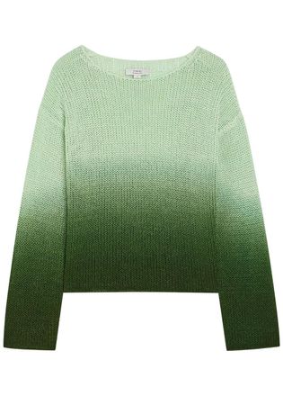 Vince Dip-dye D&eacute;grad&eacute; Cotton-blend Jumper - Cream - S (UK8-10 / S)