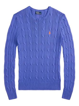 Polo Ralph Lauren cable-knit cotton sweater - women - Cotton - S - Blue
