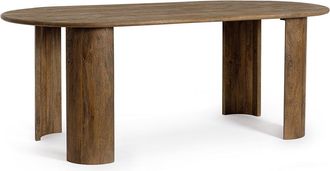 BIZZOTTO Mesa Orlando ovalada marr&oacute;n 210x100