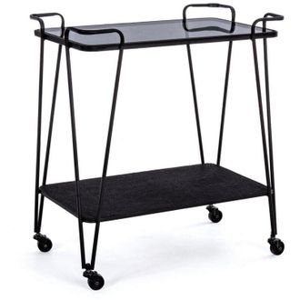 BIZZOTTO Bizzotto - Carrello Zaira in acciaio piano in vetro temperato h 68 cm