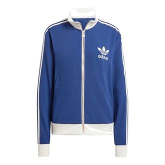 adidas (WMNS) adidas originals Premium Crepe Track Top Asia Sizing Dark Blue IR6123