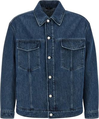 Fendi Denim Jackets, male, Blue, Size: M Jeans Jacket