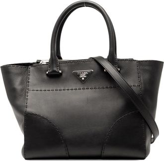 Prada Pre-owned Prada Small City Calf Stitched Twin Pocket Satchel 7YDQEVMU6WQN1G44