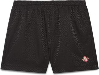 Casablanca Monogram Jacquard Zwemshorts - Heren - Strandmode - Zwart - XL - Polyester - Badmode