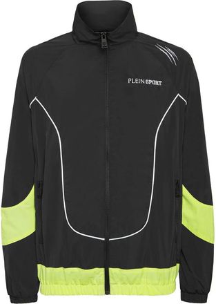 Plein Sport Technical Jogging Bomber Jacket LS Scratch - Heren - Outdoorjassen - Zwart - 4XL - Polyester - Fitness