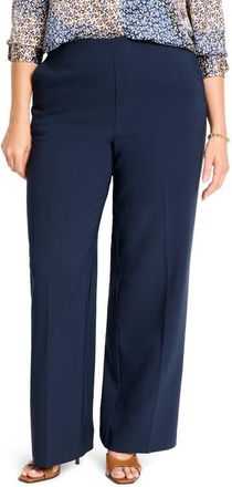 Nic+Zoe Lenox Wide Leg Stretch Pants in Dark Indigo at Nordstrom, Size 2X