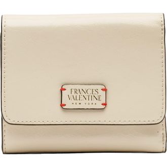 Frances Valentine Perfect Leather Trifold Wallet in Oyster at Nordstrom