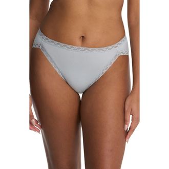 Natori Bliss Cotton French Cut Briefs in Quarry at Nordstrom, Size X-Small