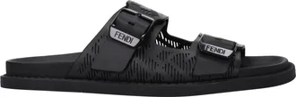 Fendi Ciabatte e Zoccoli Uomo Pelle Nero