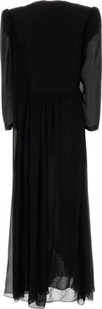 Balenciaga Womens Dress Black Silk