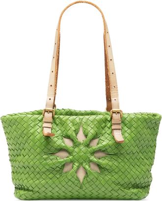 Bottega Veneta Borsa tote Intrecciato Marquise Flower in nappa 2000-2007 - Verde