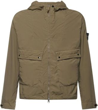 Stone Island Lightweight Canvas Hooded Jacket