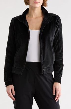 Yogalicious Uptown Double Butter Zip Jacket in Black at Nordstrom Rack, Size X-Small