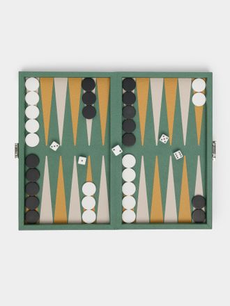 Giobagnara Phileas Wood Miniature Travel Backgammon Set