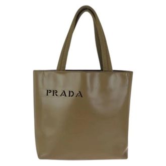 Prada Pre-owned Tote Bags, female, Brown, Size: ONE SIZE Pre-owned Leather Tote Bag