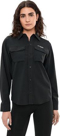 Columbia Silver Ridge Elite Woven Long Sleeve Womens Clothing Black : 2XL, Elastane/Nylon