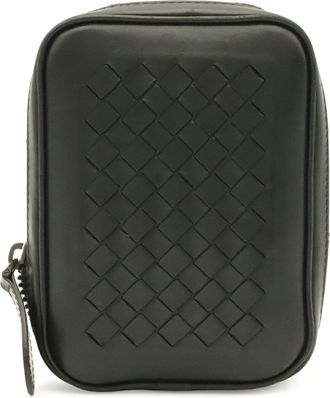 Bottega Veneta Black Gray Leather Nylon Eco-Bag Tote Bag (Pre-Owned)