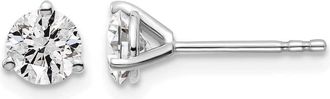Diamond2Deal 14k Gold 7/8 ct Round Lab Grown Diamond Stud Earrings VS Clarity, D-E Color