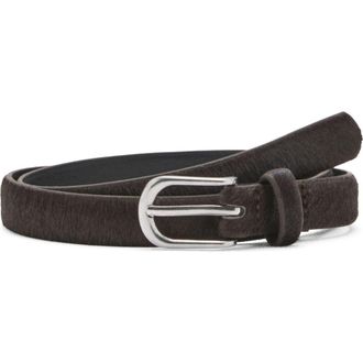 Mango Genuine Calf Hair Belt in Chocolate at Nordstrom Rack, Size Medium