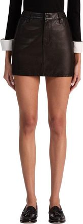 Alice & Olivia Alice + Olivia Joss Leather Mini Skirt