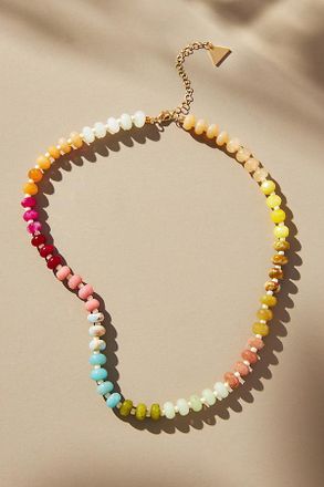 Anthropologie Rainbow Stone Necklace